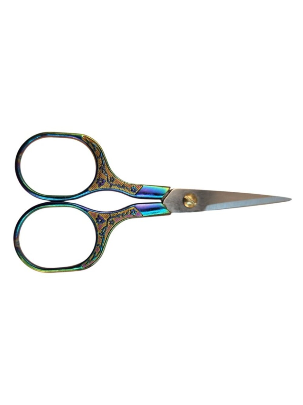 Ornate Embroidery Scissors Iridescent Handle Vintage Sewing Shears Craft Tool - Picture 9 of 12